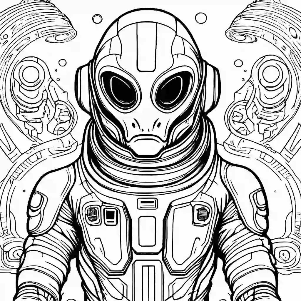 Alien Astronauts coloring pages
